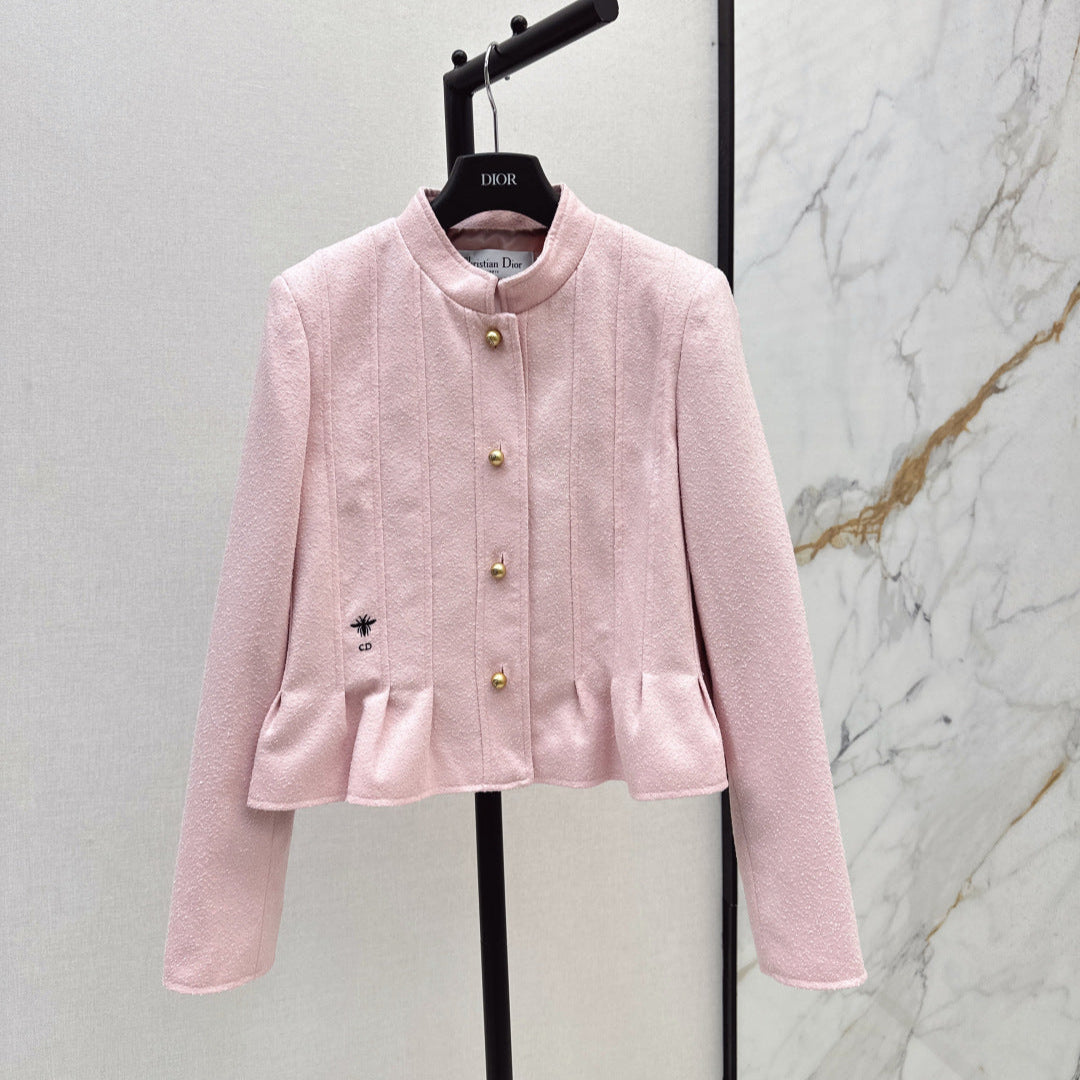 CD 25 Stand-up Collar Jacket Wool And Cotton