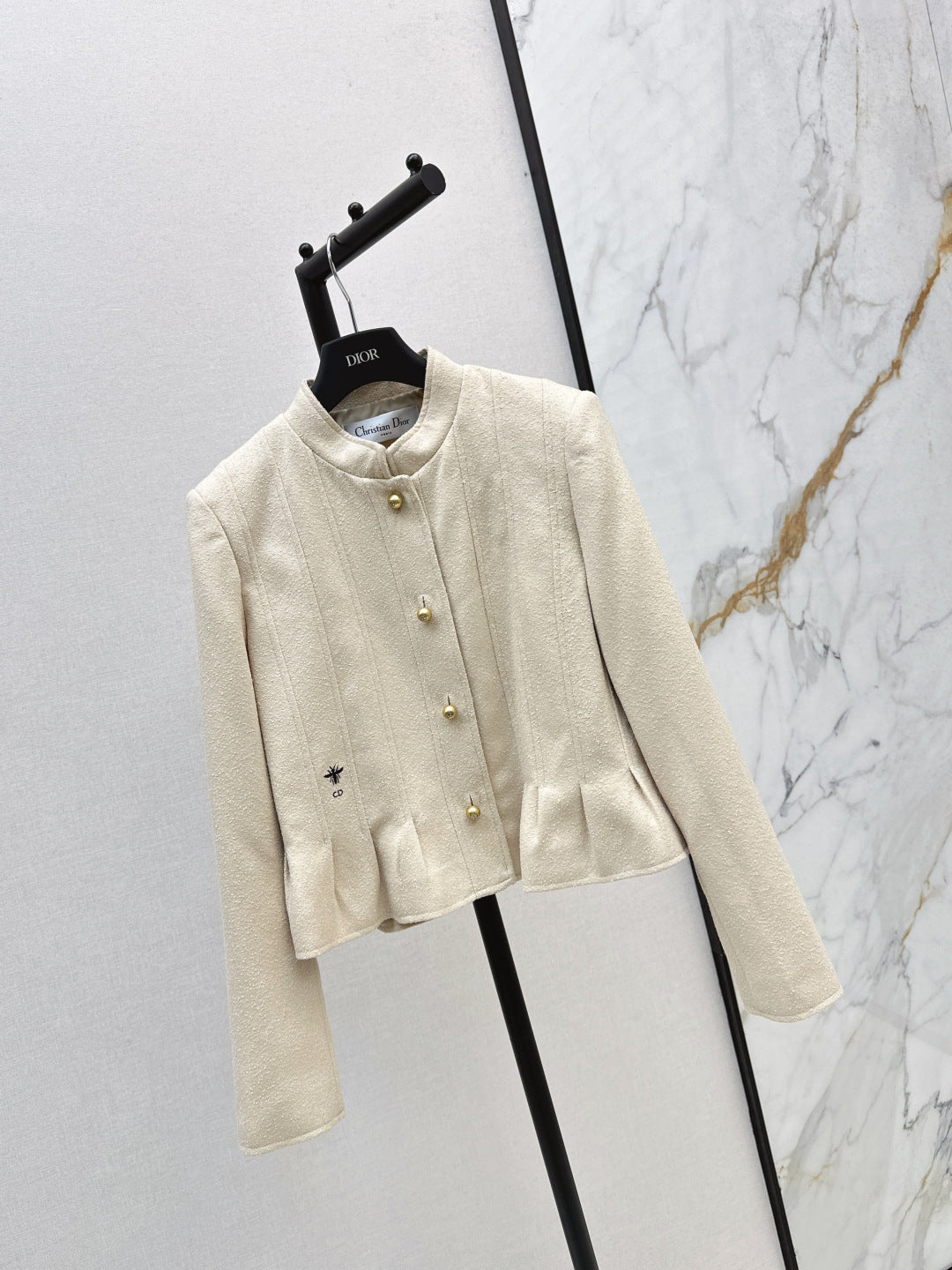 CD 25 Stand-up Collar Jacket Wool And Cotton