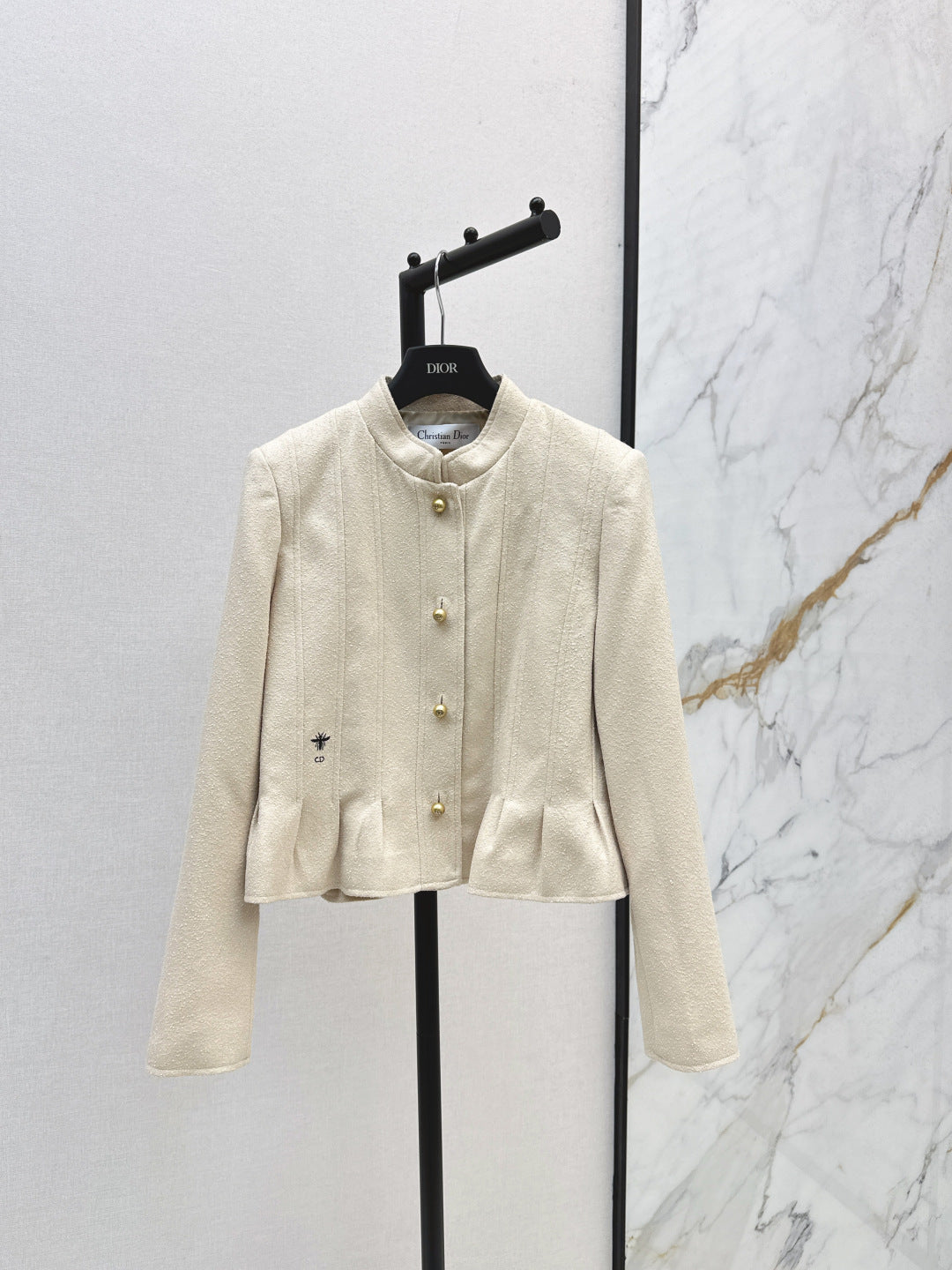 CD 25 Stand-up Collar Jacket Wool And Cotton