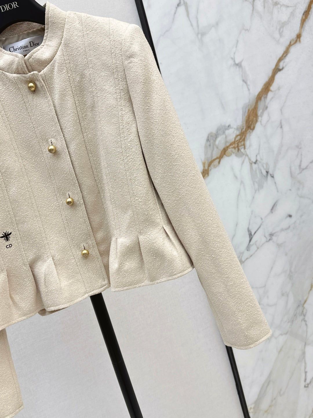 CD 25 Stand-up Collar Jacket Wool And Cotton