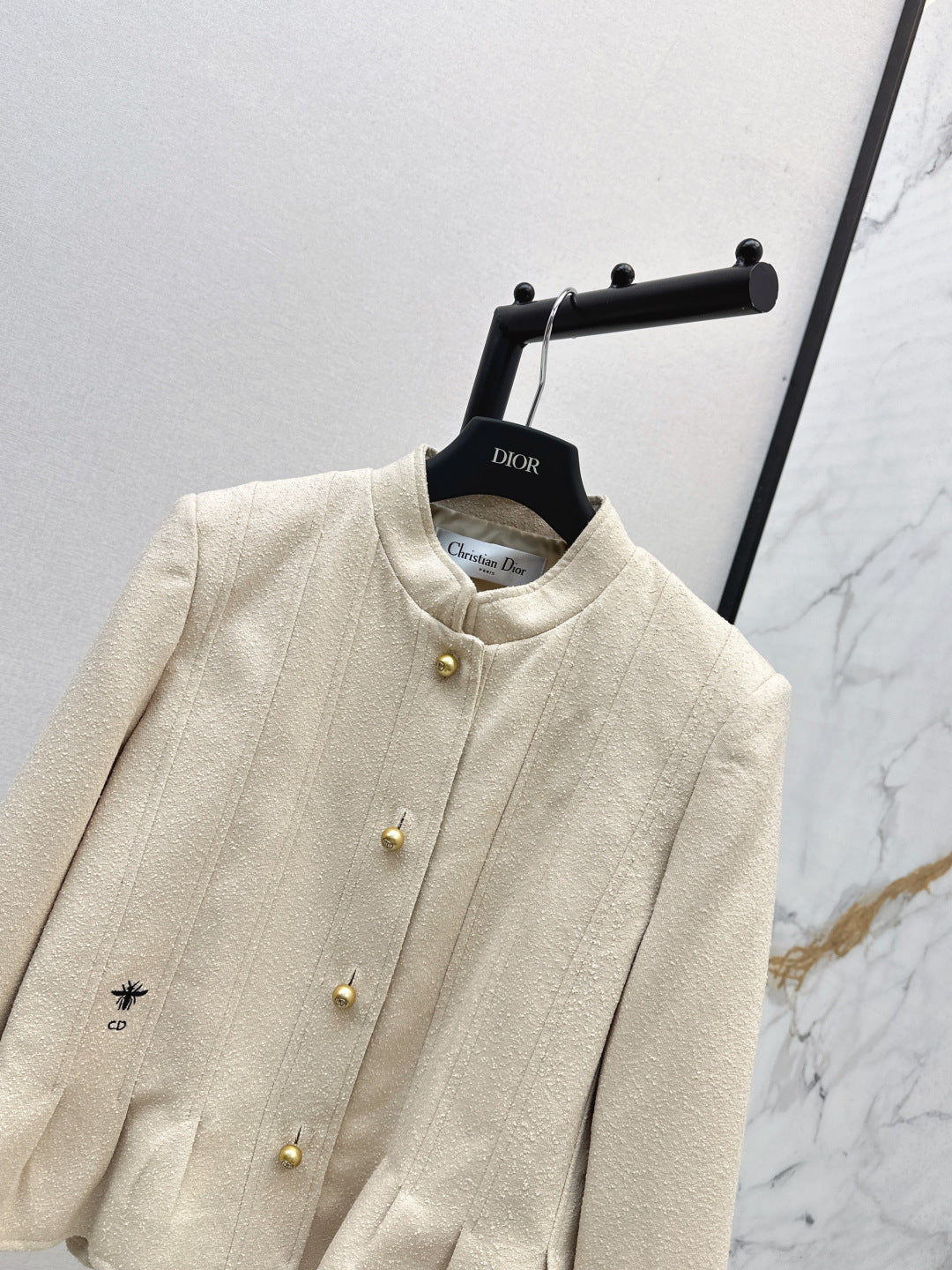 CD 25 Stand-up Collar Jacket Wool And Cotton