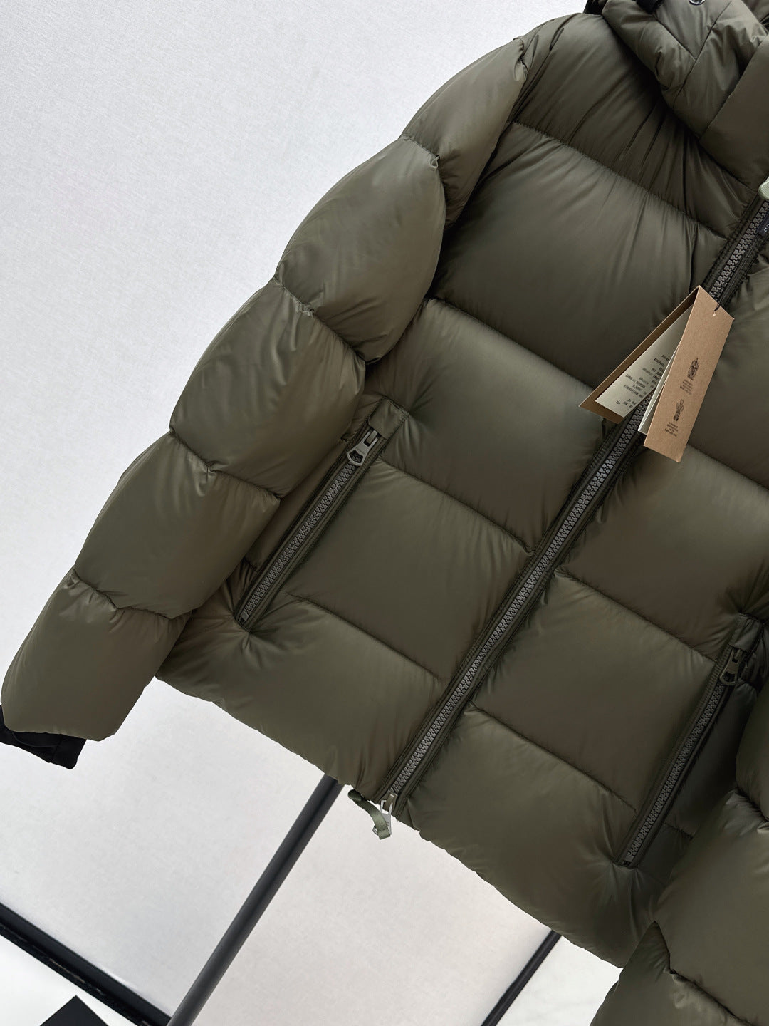 Burberry 25 Hooded Jacket Khaki Green Nylon Down 00640