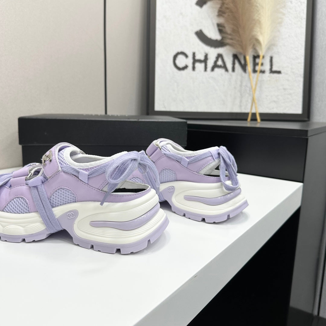 Chanel 2026 Premium Casual Sneakers 55mm Mesh Calfskin 894895