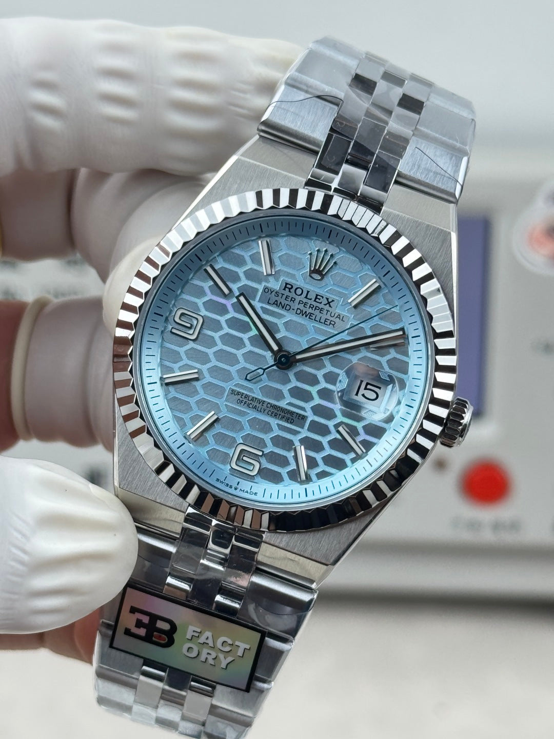 Rolex Land-Dweller Ice Blue Dial
