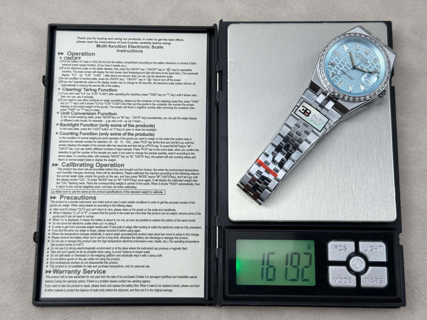 Rolex Land-Dweller Ice Blue Dial Diamond Bezel
