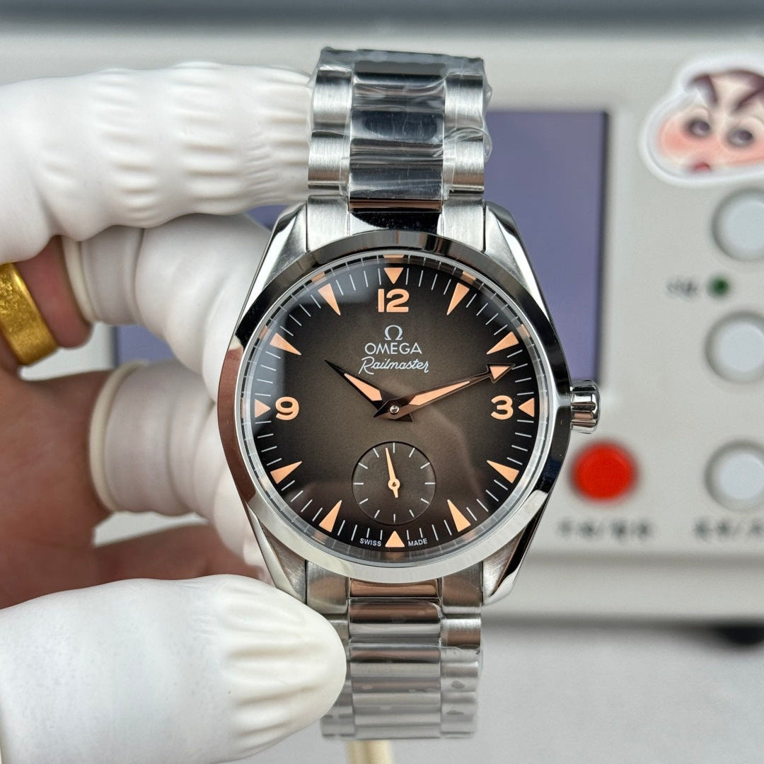 Omega Seamaster Railmaster 38mm Steel Brown Dial
