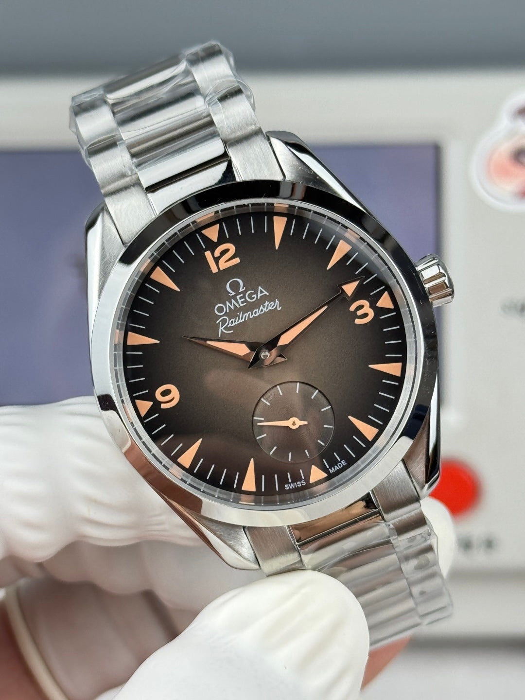 Omega Seamaster Railmaster 38mm Steel Brown Dial