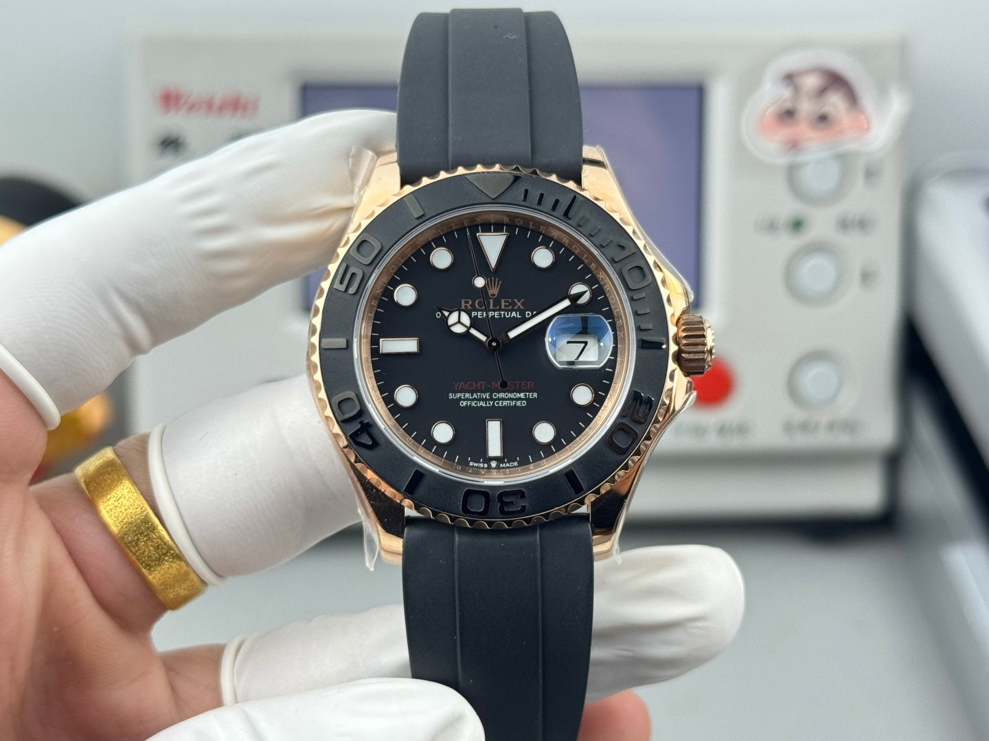Rolex Yacht-Master 42mm Rose Gold Case Black Dial