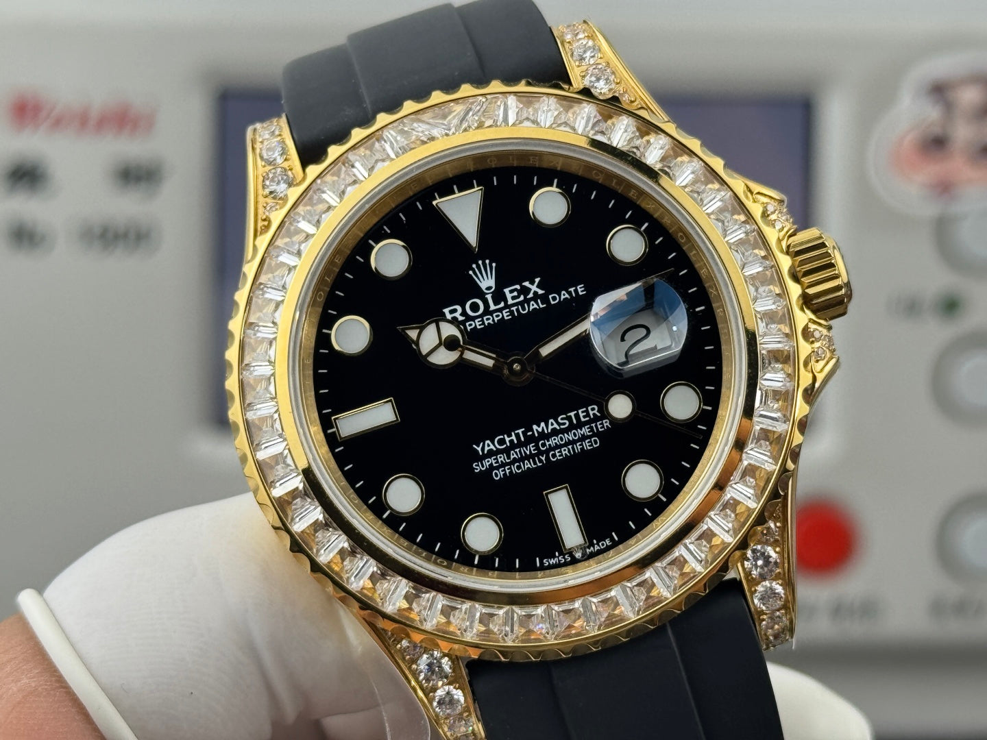 Rolex Yacht-Master 42mm Gold Case Diamond Bezel