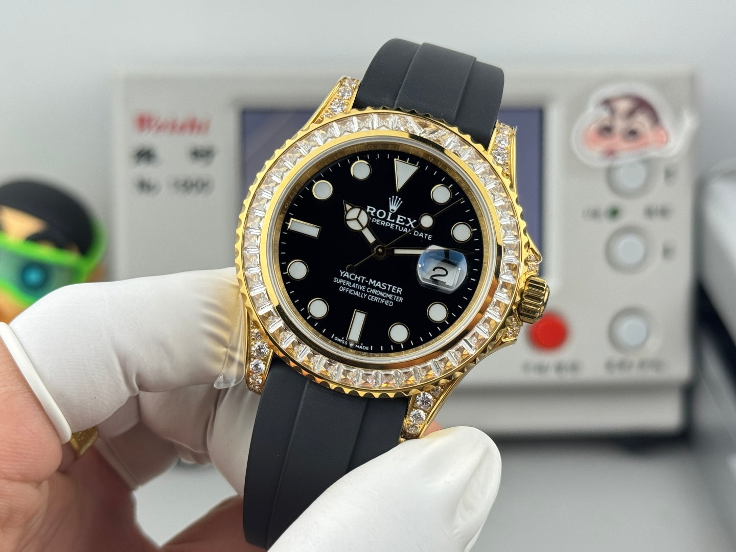 Rolex Yacht-Master 42mm Gold Case Diamond Bezel
