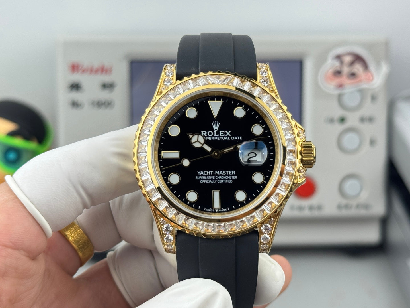 Rolex Yacht-Master 42mm Gold Case Diamond Bezel