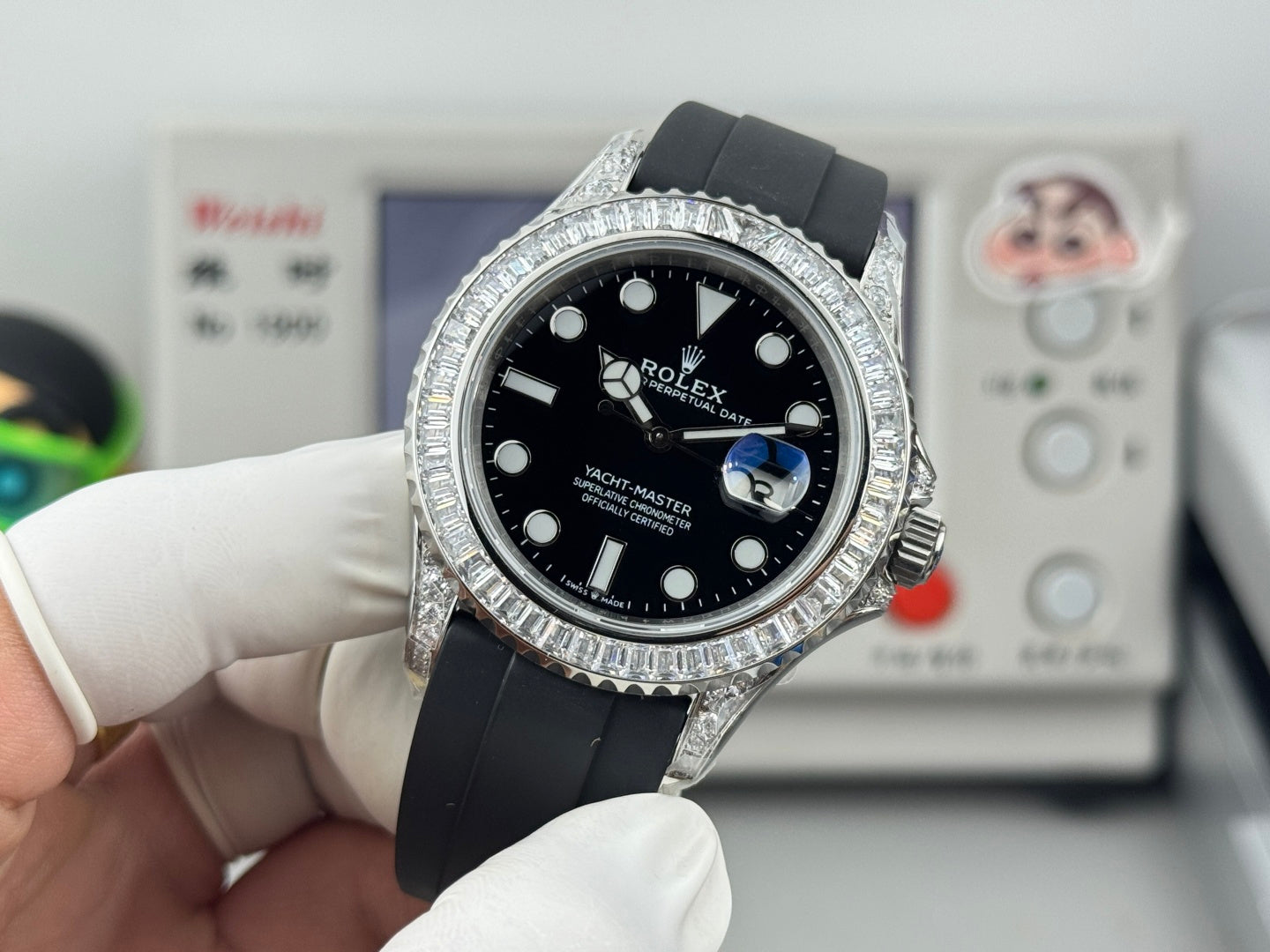 Rolex Yacht-Master 42mm Black Dial Diamond Bezel