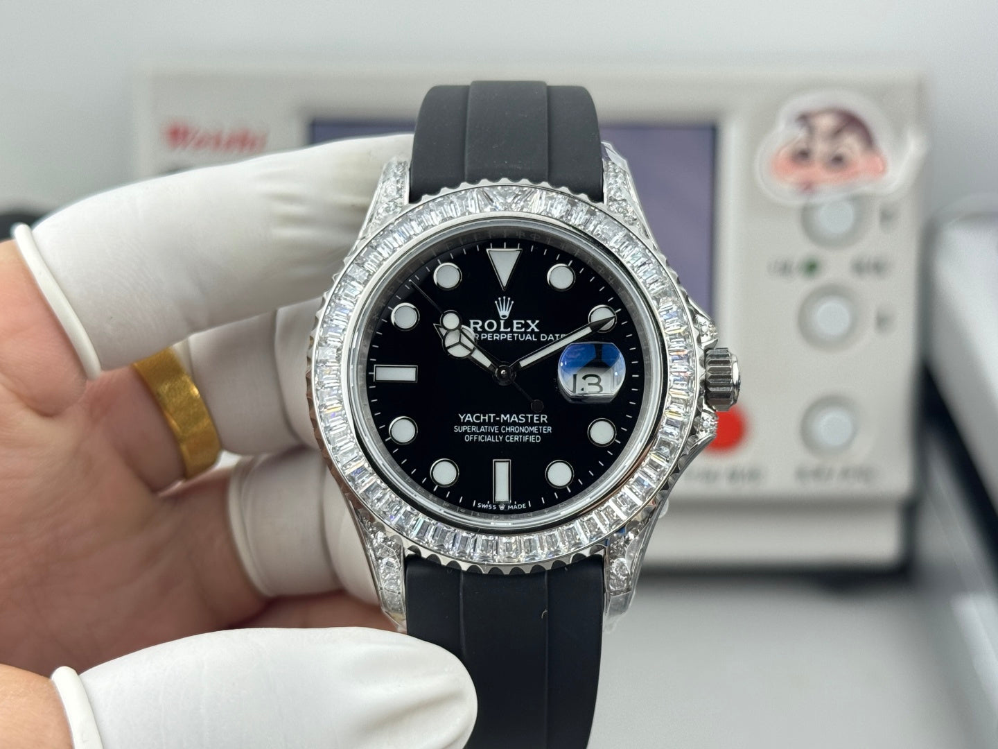 Rolex Yacht-Master 42mm Black Dial Diamond Bezel