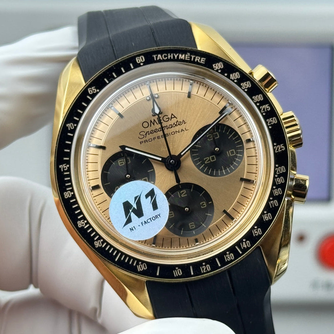 Omega Speedmaster Moonwatch Professional 42mm Gold Dial Gold Case