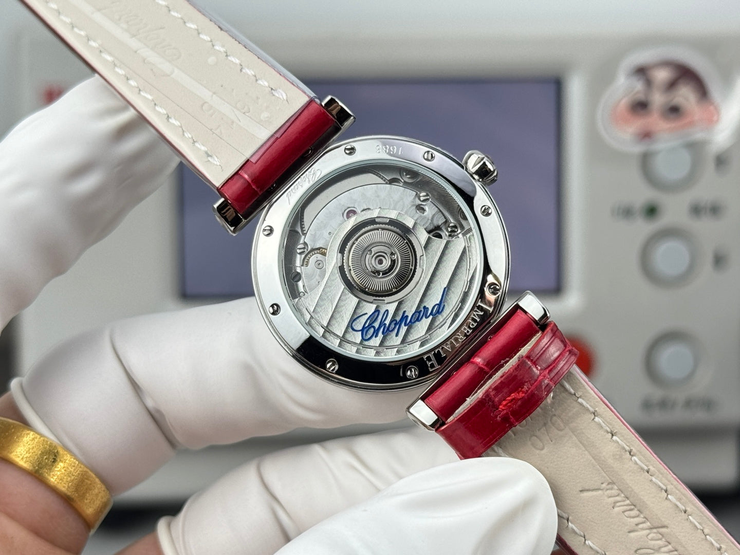 Chopard Imperiale 29mm Sliver Case Burgundy Leather