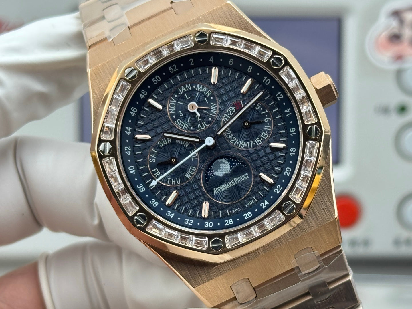 Audemars Piguet Royal Oak Perpetual Calendar 41mm Rose Gold Dark Blue Dial