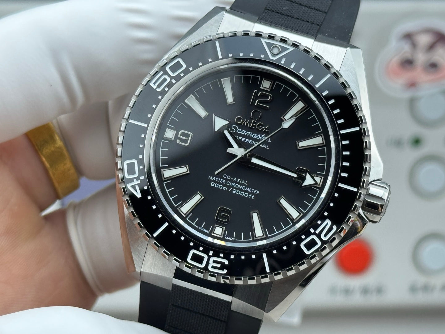 Omega Seamaster Planet Ocean 600M 42mm Steel Black Dial Rubber Strap