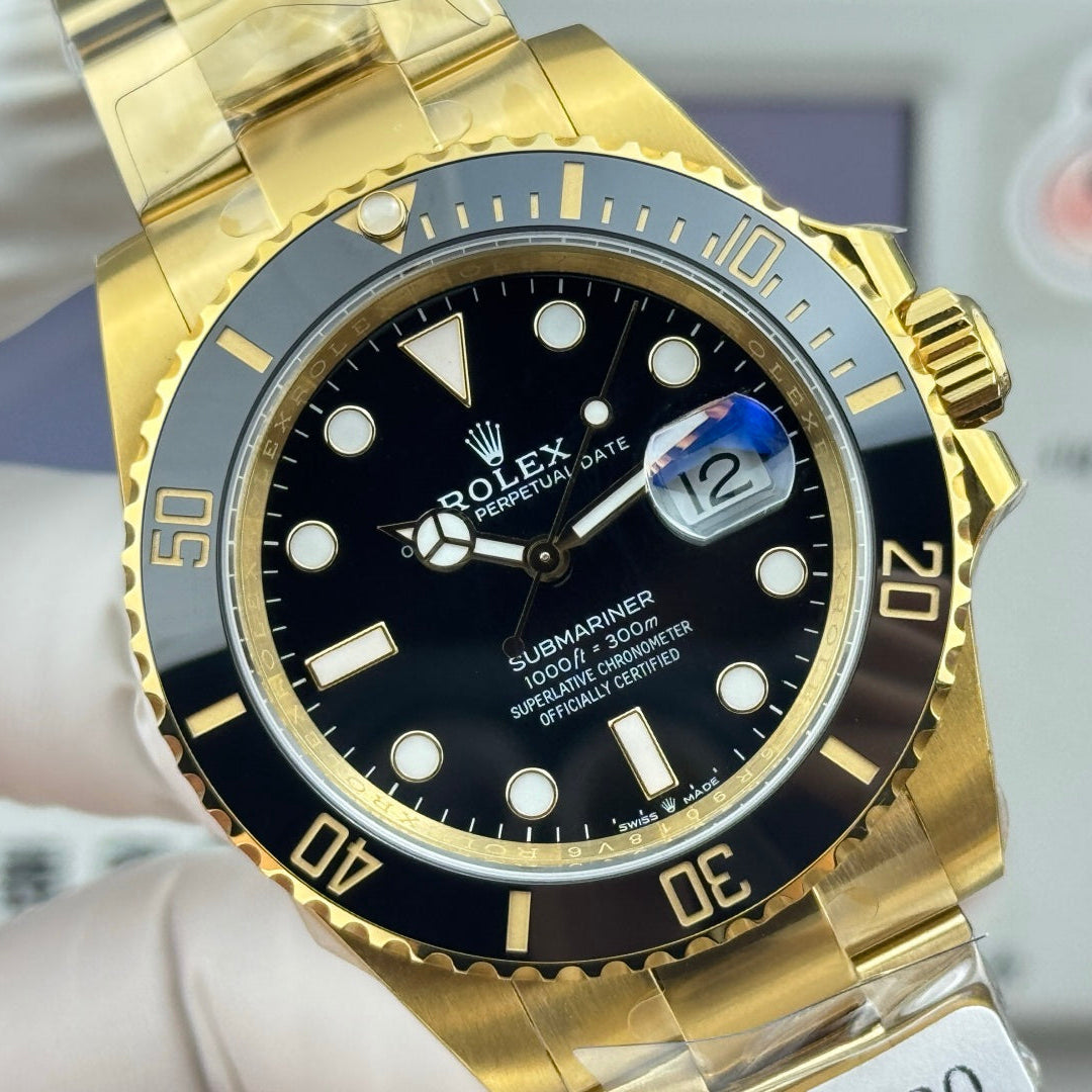 Rolex Submariner Date  Gold Case Black Ceramic Dial