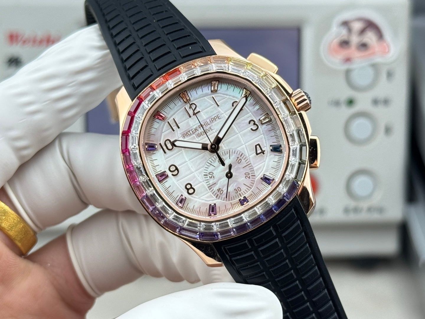 Patek Philippe Aquanaut Luce “Rainbow” Chronograph 40mm Black Rubber Strap