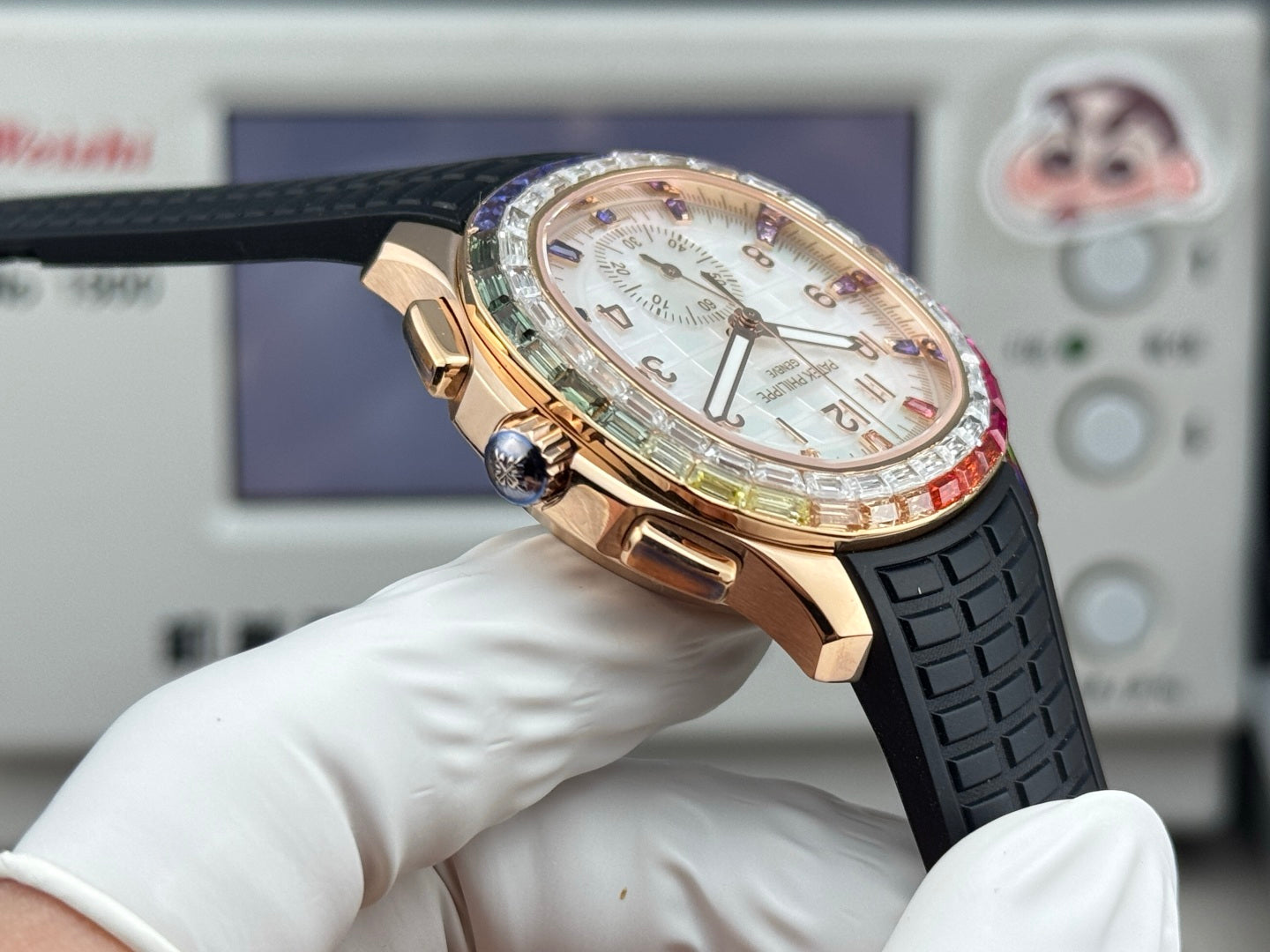 Patek Philippe Aquanaut Luce “Rainbow” Chronograph 40mm Black Rubber Strap