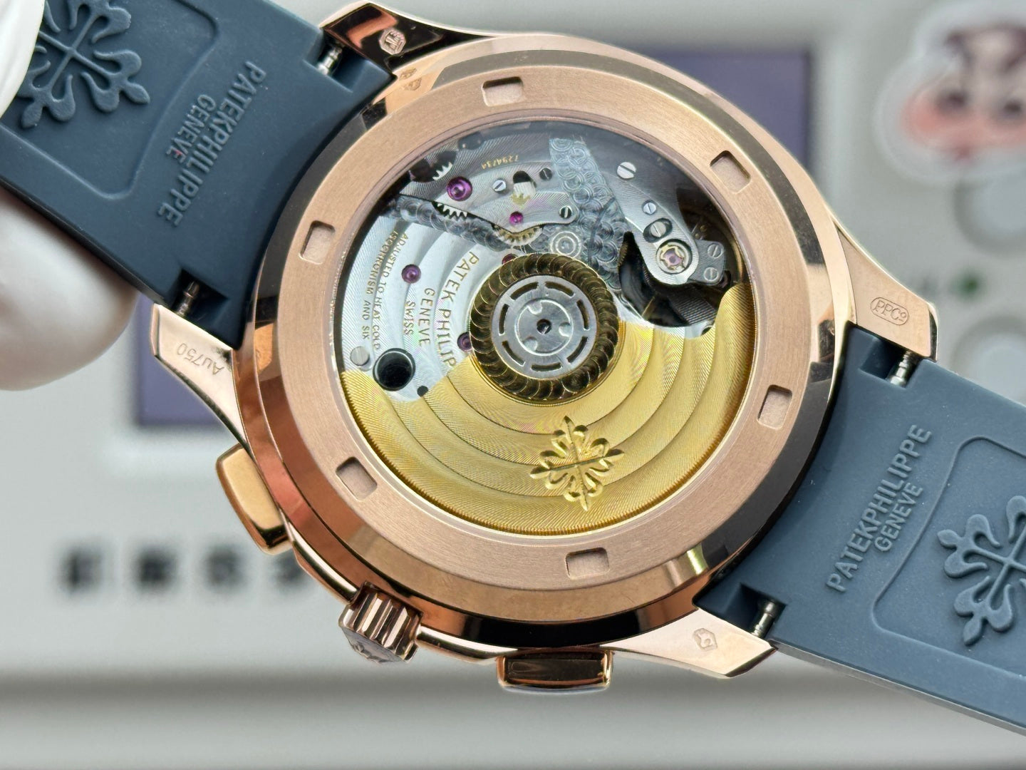 Patek Philippe Aquanaut Luce “Rainbow” Chronograph 40mm Blue Rubber Strap