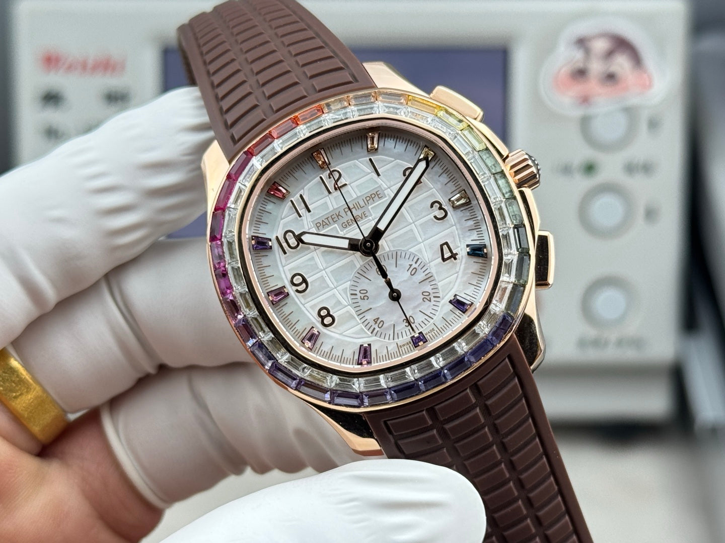 Patek Philippe Aquanaut Luce “Rainbow” Chronograph 40mm Brown Rubber Strap