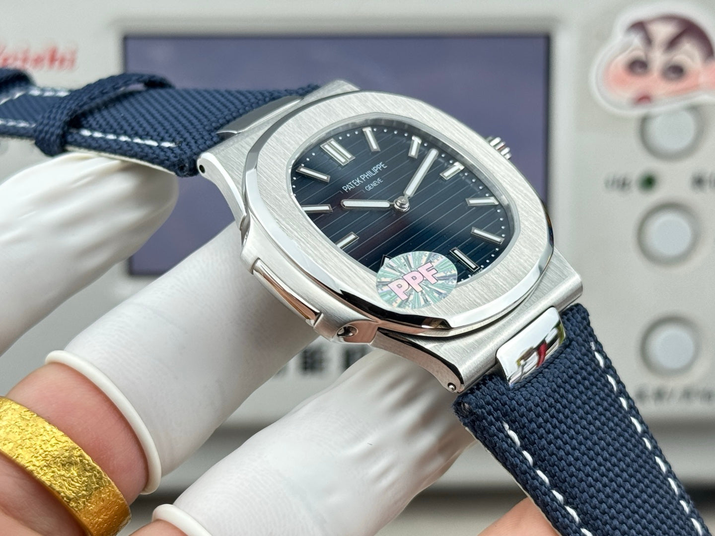 Patek Philippe Nautilus 41mm Blue Dial Fabric Strap