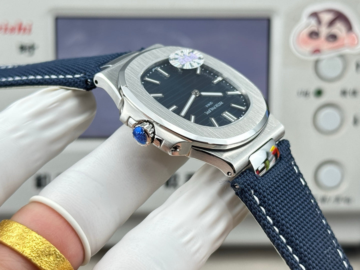 Patek Philippe Nautilus 41mm Blue Dial Fabric Strap