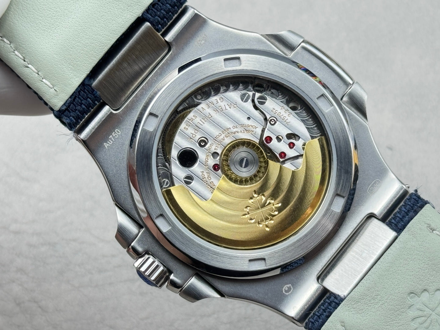 Patek Philippe Nautilus 41mm Blue Dial Fabric Strap