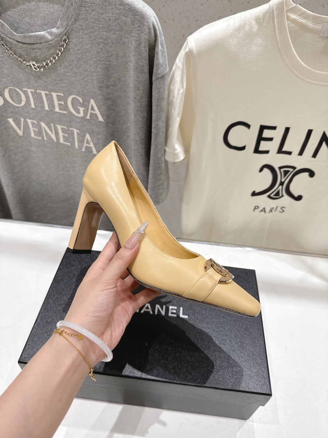 Chanel 2026 Double C Logo Pump 90mm Sheepskin 852620