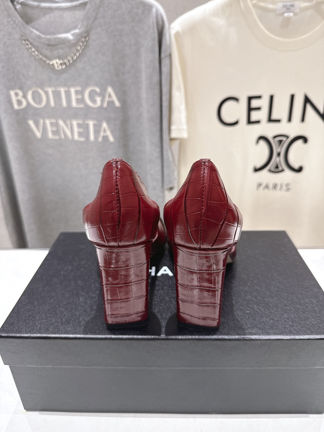 Chanel 2026 Embossed Patent Calfskin 85mm Pumps 896437