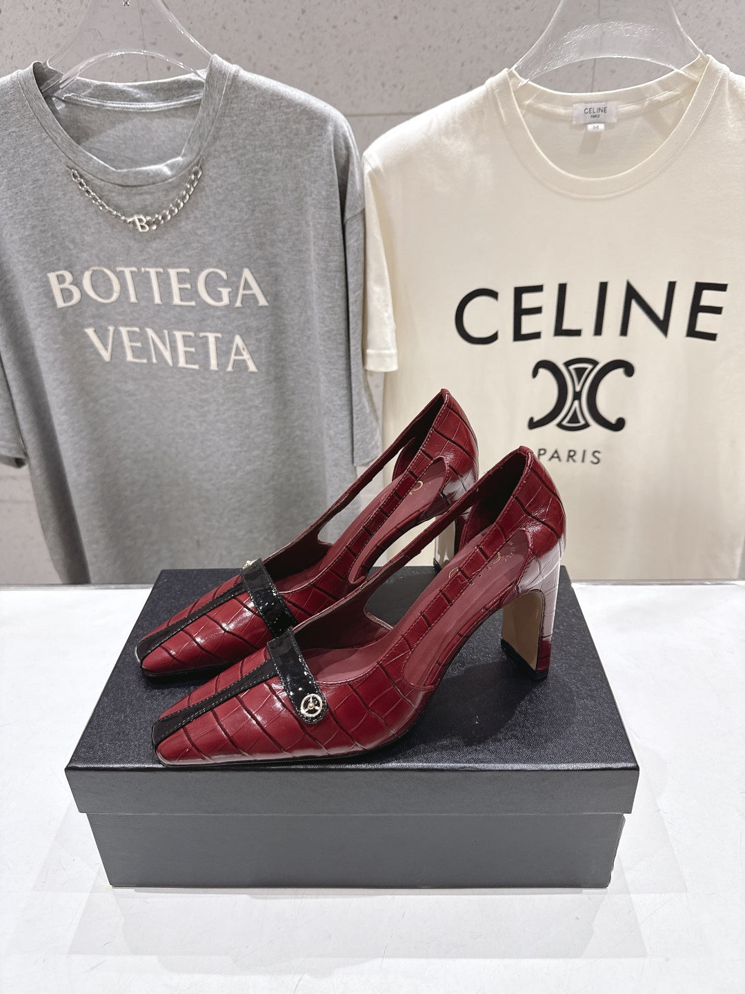 Chanel 2026 Embossed Patent Calfskin 85mm Pumps 896437