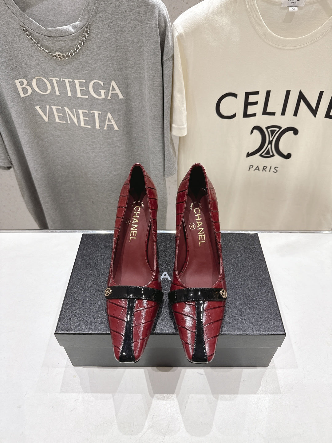Chanel 2026 Embossed Patent Calfskin 85mm Pumps 896450