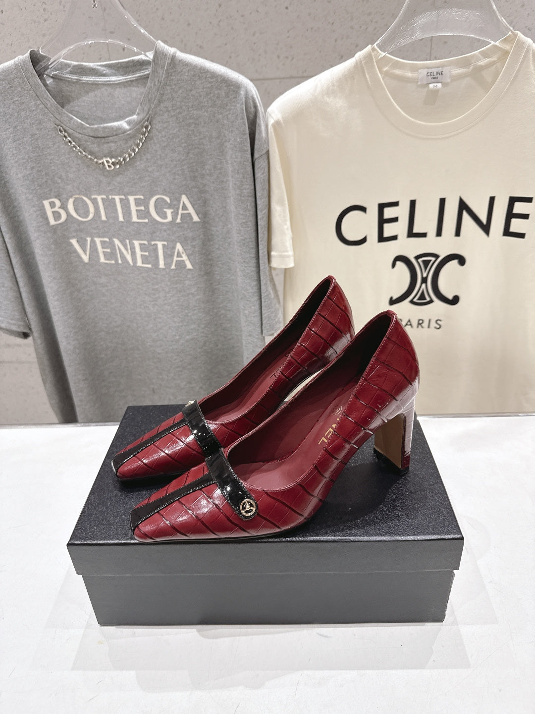 Chanel 2026 Embossed Patent Calfskin 85mm Pumps 896450