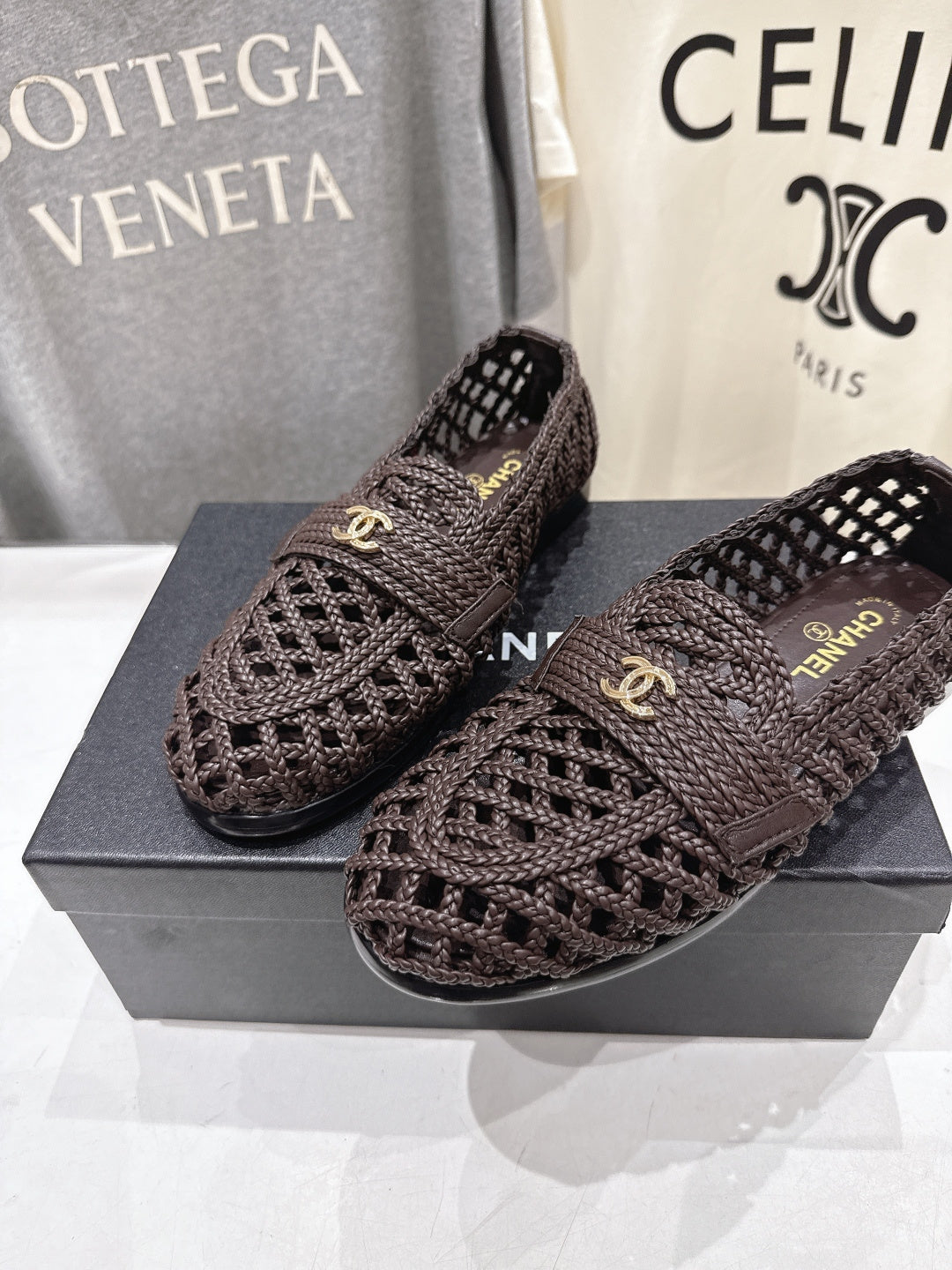 Chanel 2026 Hand-Woven Loafers Chocolate Calfskin 896474