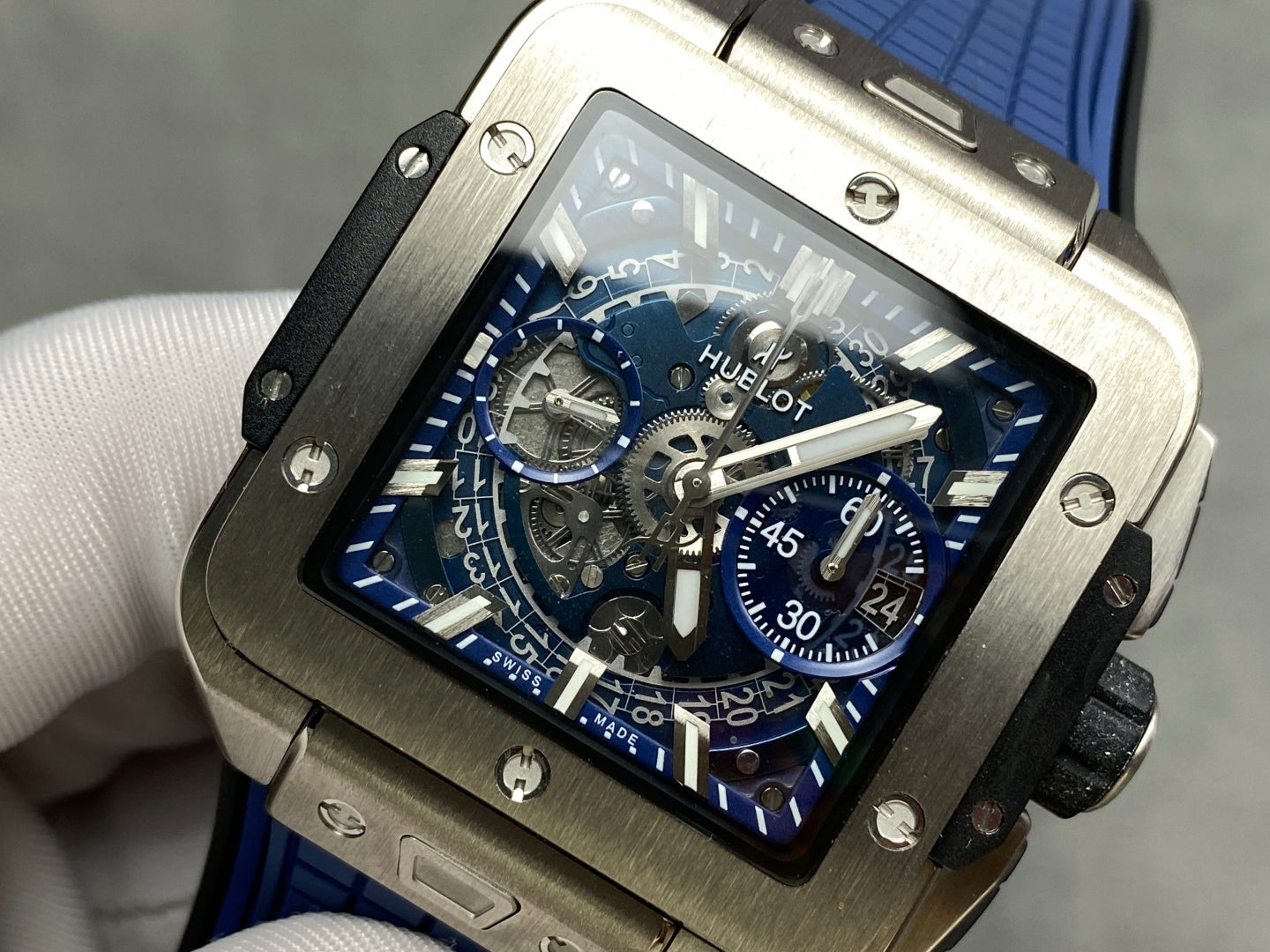 Hublot Square Bang Unico Titanium Blue 42 mm Watch