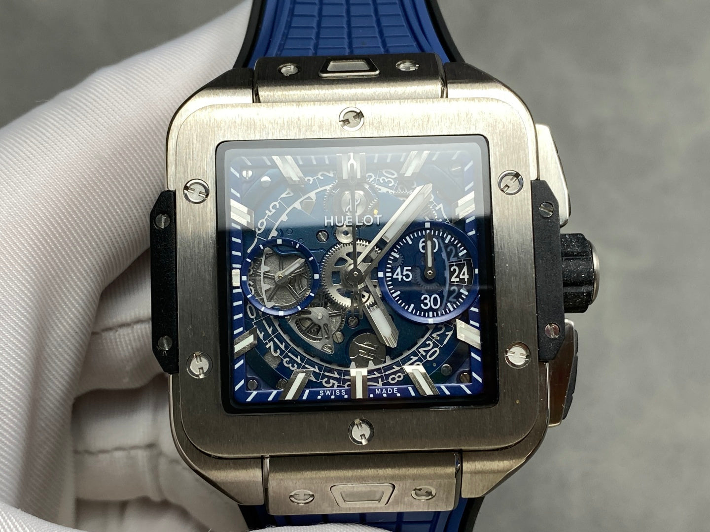Hublot Square Bang Unico Titanium Blue 42 mm Watch