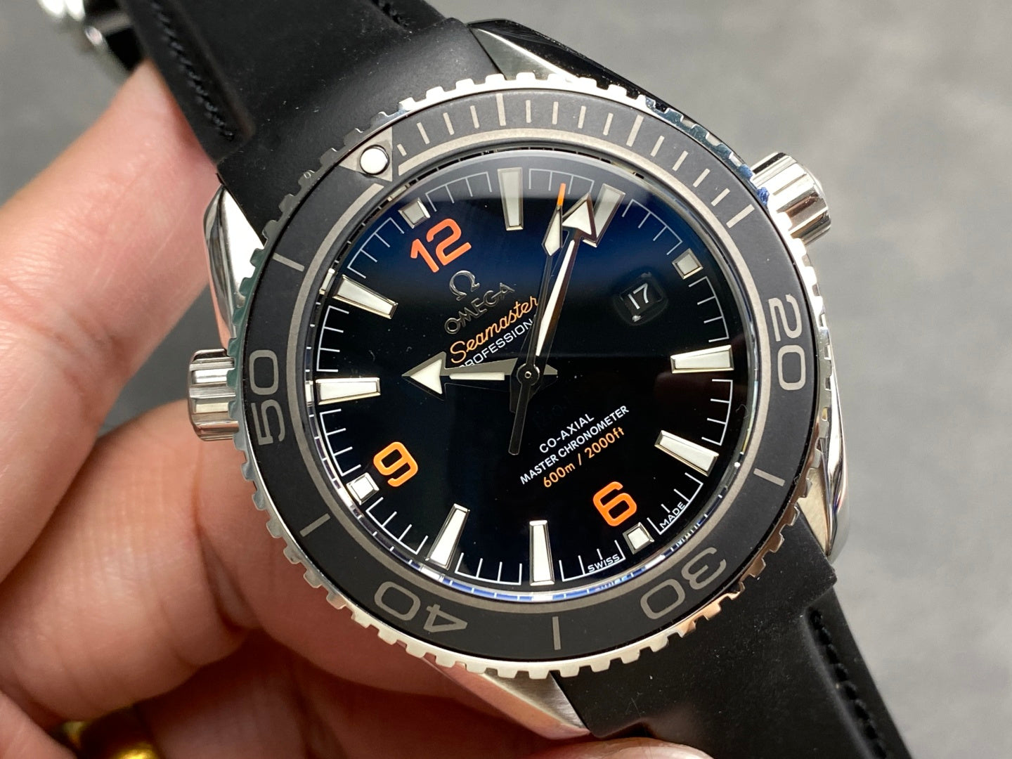 Omega Seamaster Planet Ocean 600M 45mm Black Rubber Strap Blue Dial