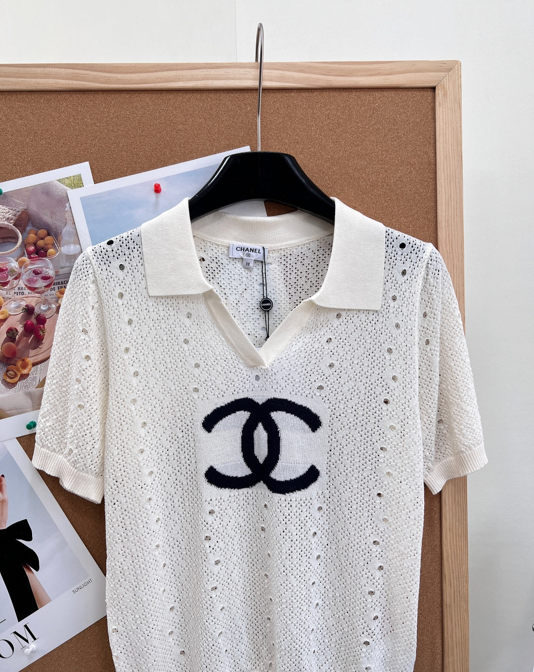 Chanel 2026 Polo Double C Knit Short-Sleeve T-Shirt Wool Laine 463397