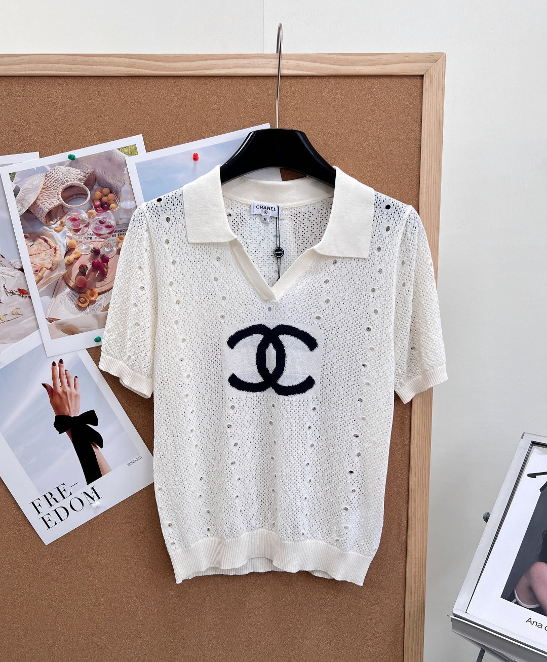 Chanel 2026 Polo Double C Knit Short-Sleeve T-Shirt Wool Laine 463397