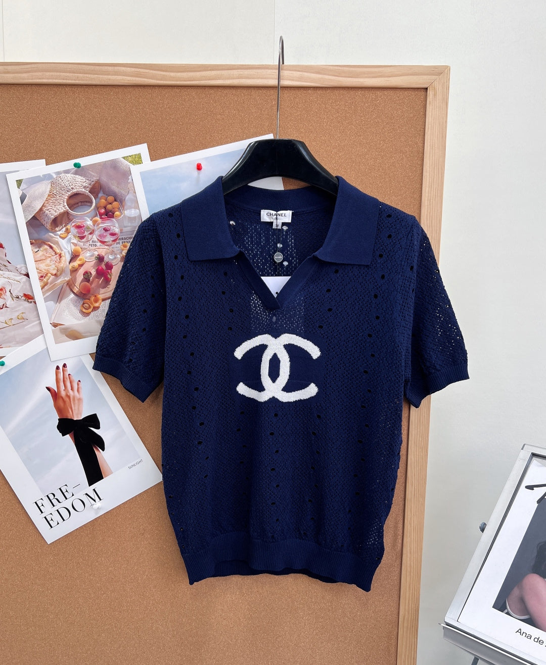 Chanel 2026 Polo Double C Knit Short-Sleeve T-Shirt Wool Laine 463397