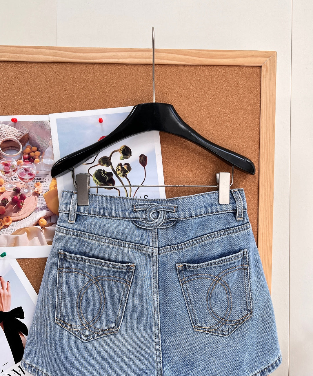 Chanel 2026 High-Waisted Denim Shorts Cotton 626411