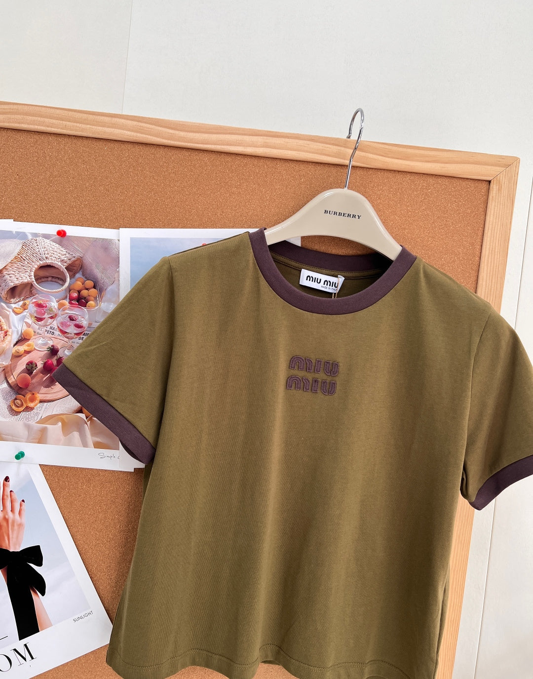 MiuMiu 2026 Shirt Olive Green Cotton 636397