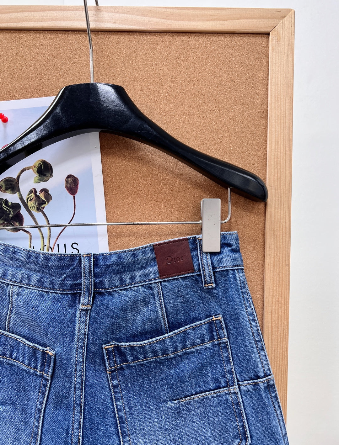 Dior 2026 Side-letter Cargo Denim Short Blue Cotton 704815