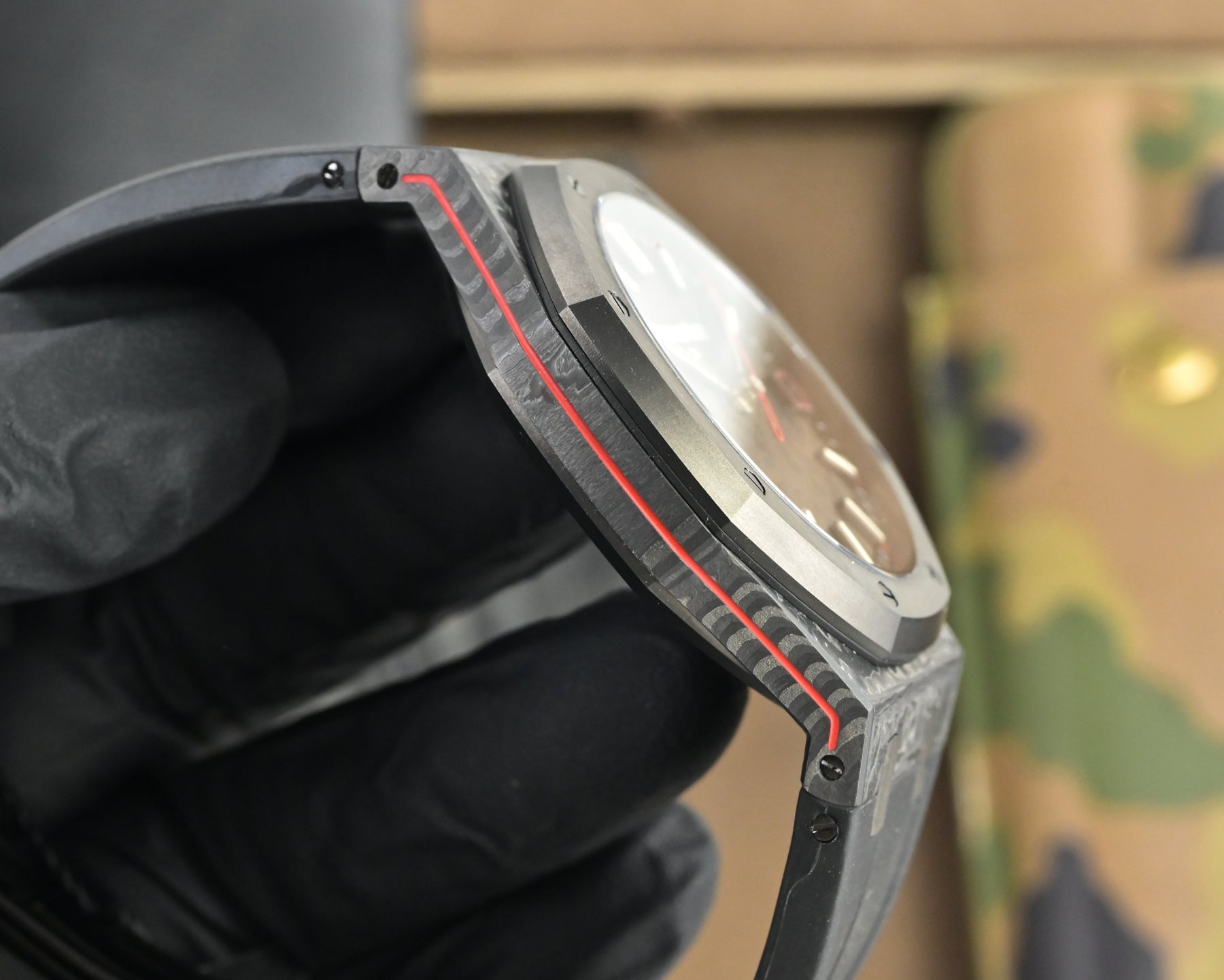 Audemars Piguet Royal Oak 41mm Custom Carbon Black Red Dial