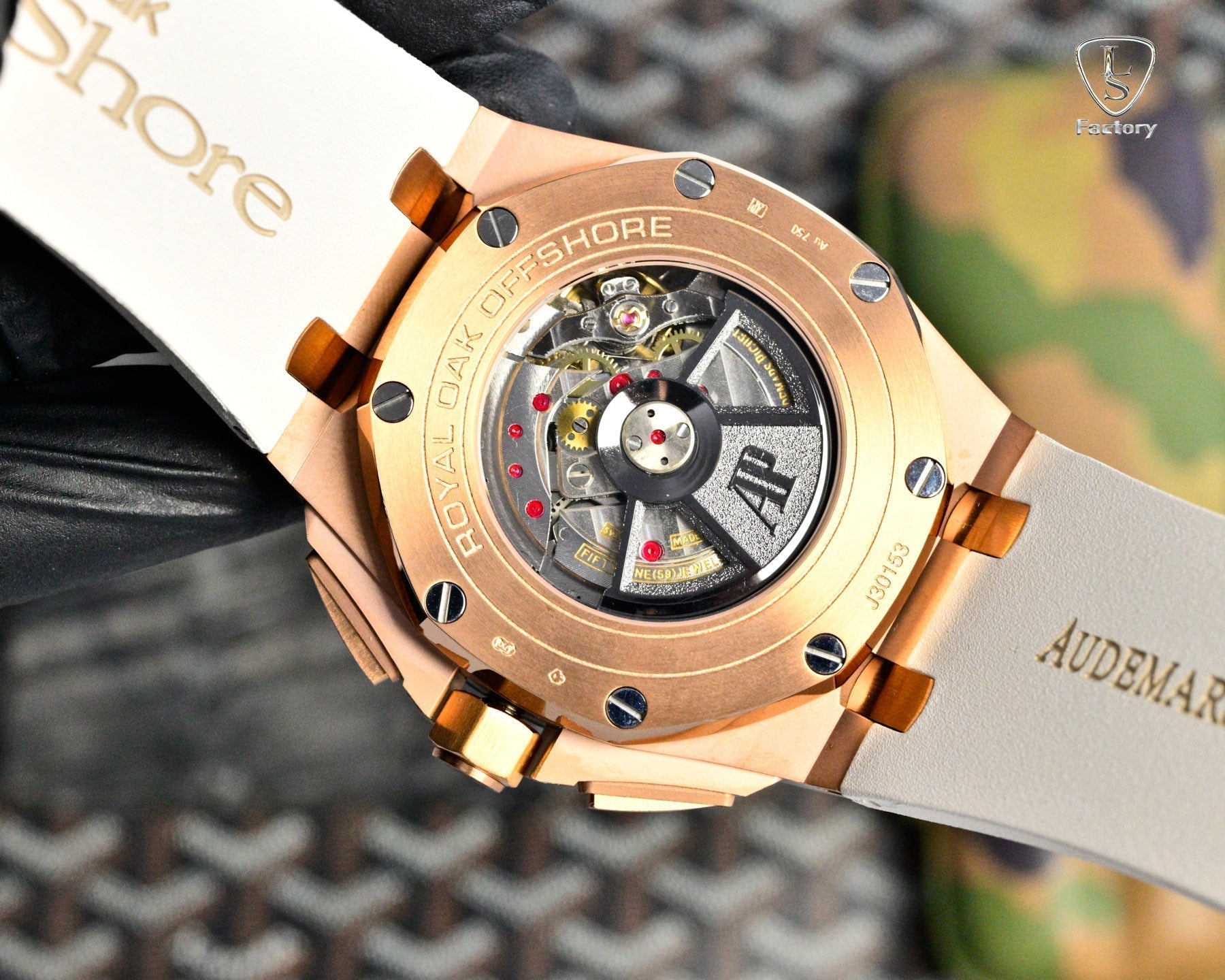 Audemars Piguet Royal Oak Chronograph 41mm Rose Gold Case Cream Dial