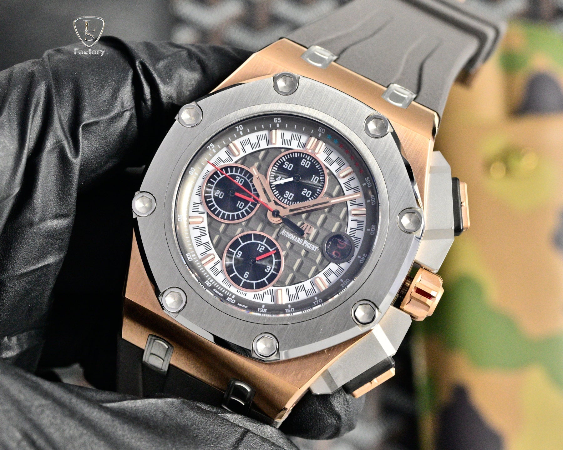 Audemars Piguet Royal Oak Chronograph 41mm Rose Gold Case Grey Dial