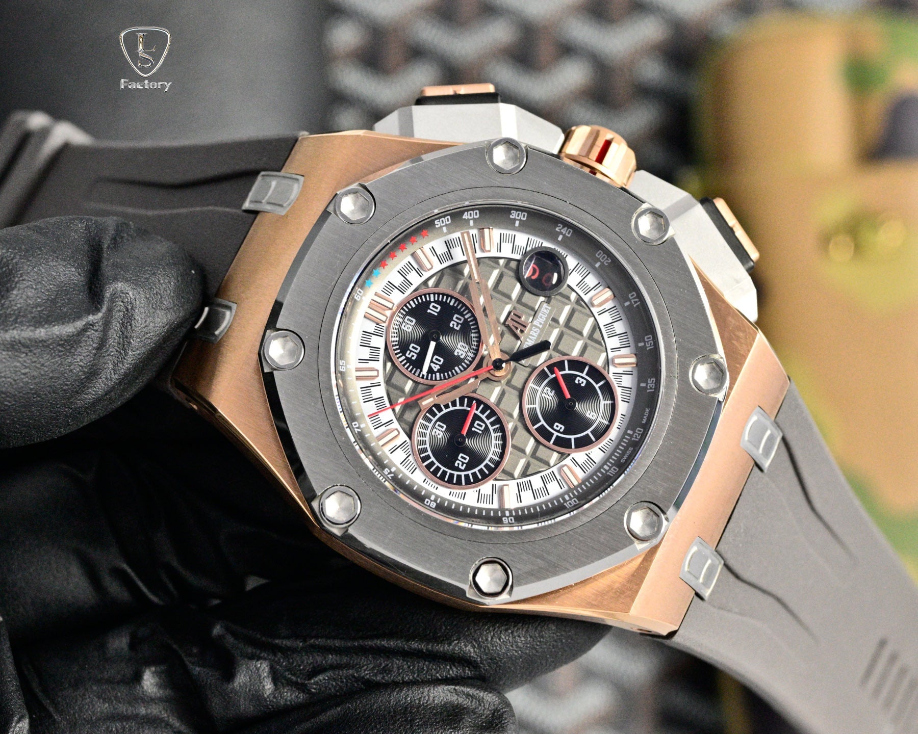 Audemars Piguet Royal Oak Chronograph 41mm Rose Gold Case Grey Dial