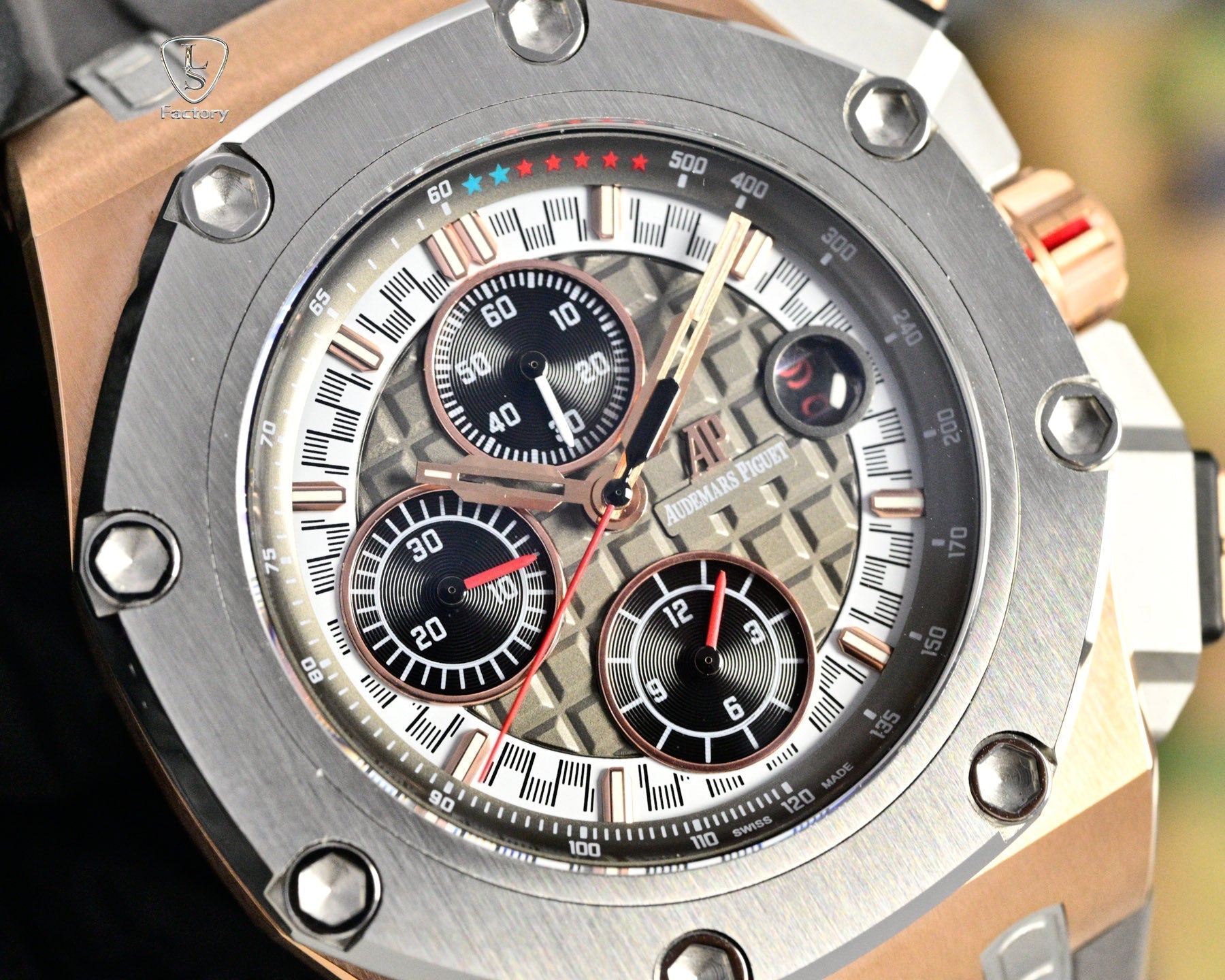 Audemars Piguet Royal Oak Chronograph 41mm Rose Gold Case Grey Dial