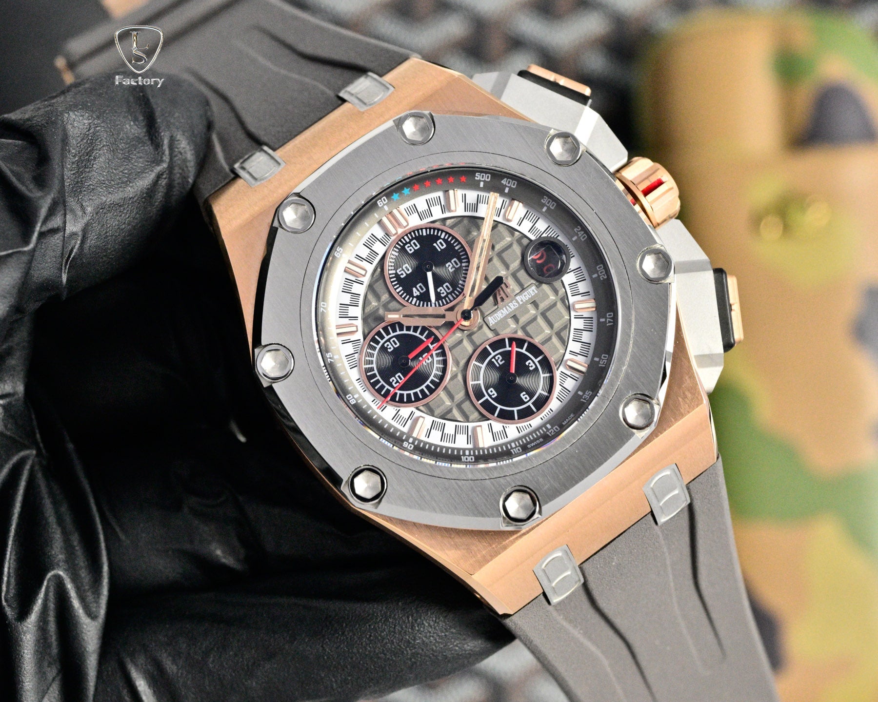 Audemars Piguet Royal Oak Chronograph 41mm Rose Gold Case Grey Dial